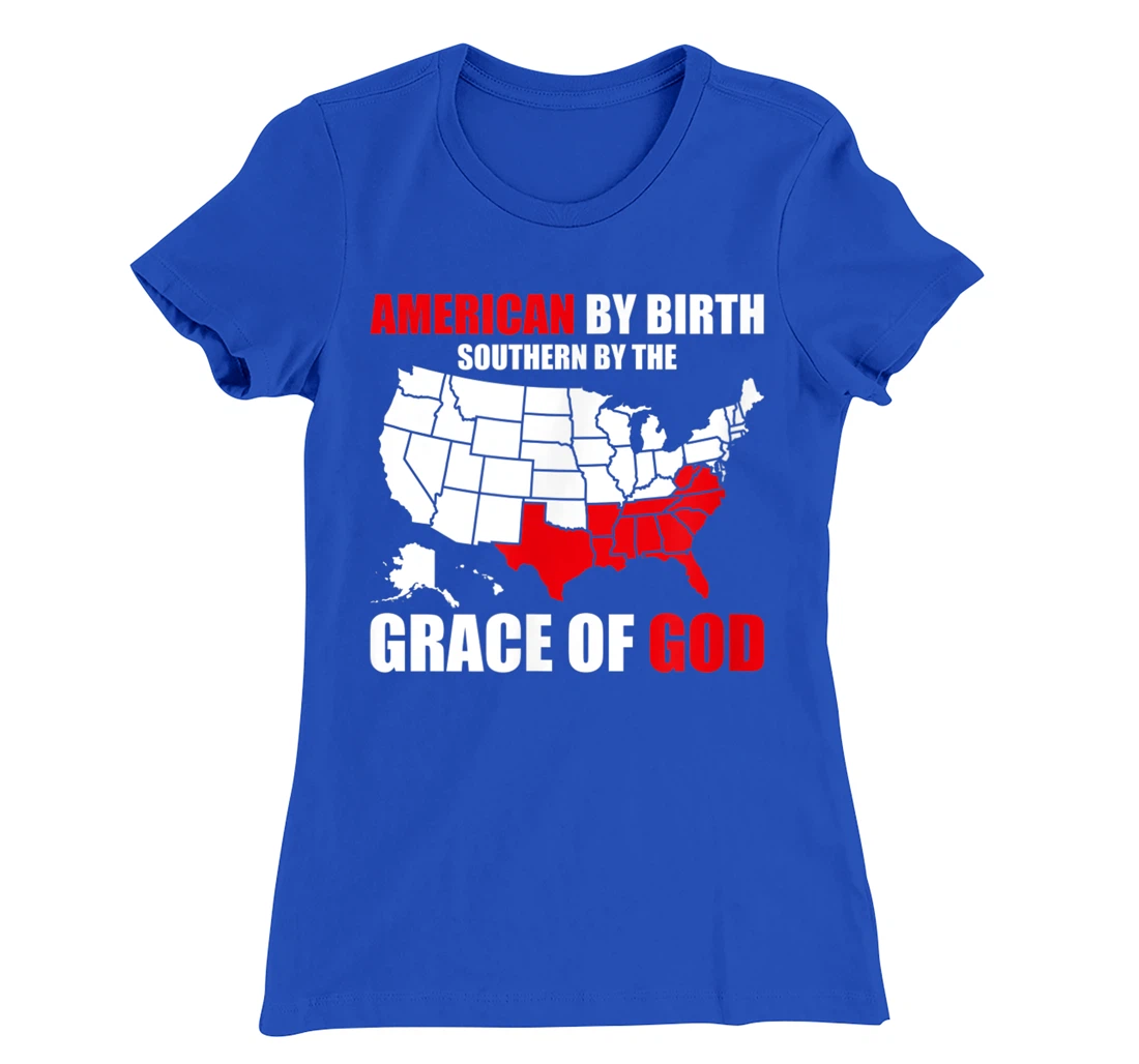 Southern By The Grace of God American By Birth Southland Map T-Shirt, Kid T-Shirt and Women T-Shirt