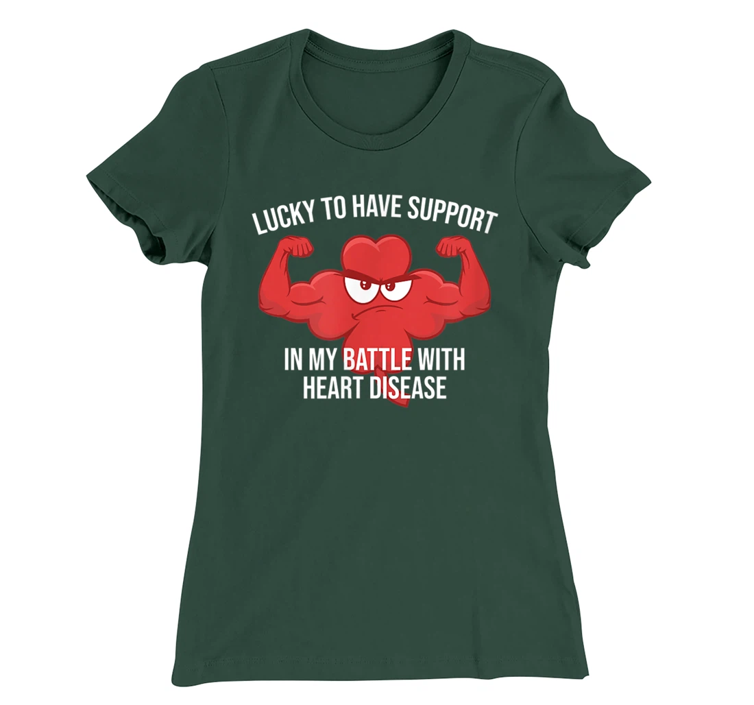 St Patricks Day Four Leaf Clover Red Heart Disease Awareness T-Shirt, Kid T-Shirt and Women T-Shirt