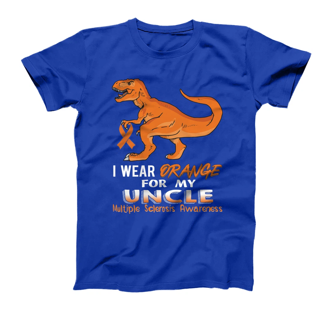 I Wear Orange For My Uncle Dinosaur Multiple Sclerosis T-Shirt