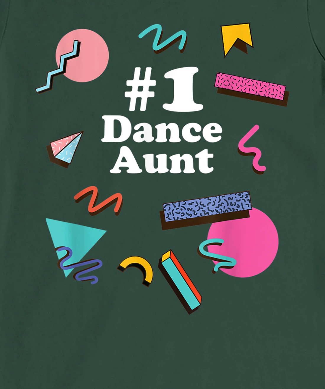 Dance Aunt, Cute Retro 80s 1980s Style T-Shirt, Women T-Shirt