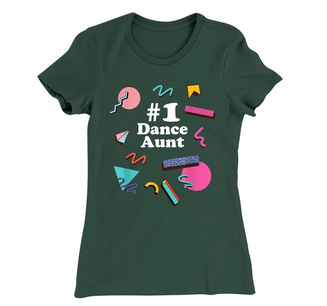 Dance Aunt, Cute Retro 80s 1980s Style T-Shirt, Women T-Shirt