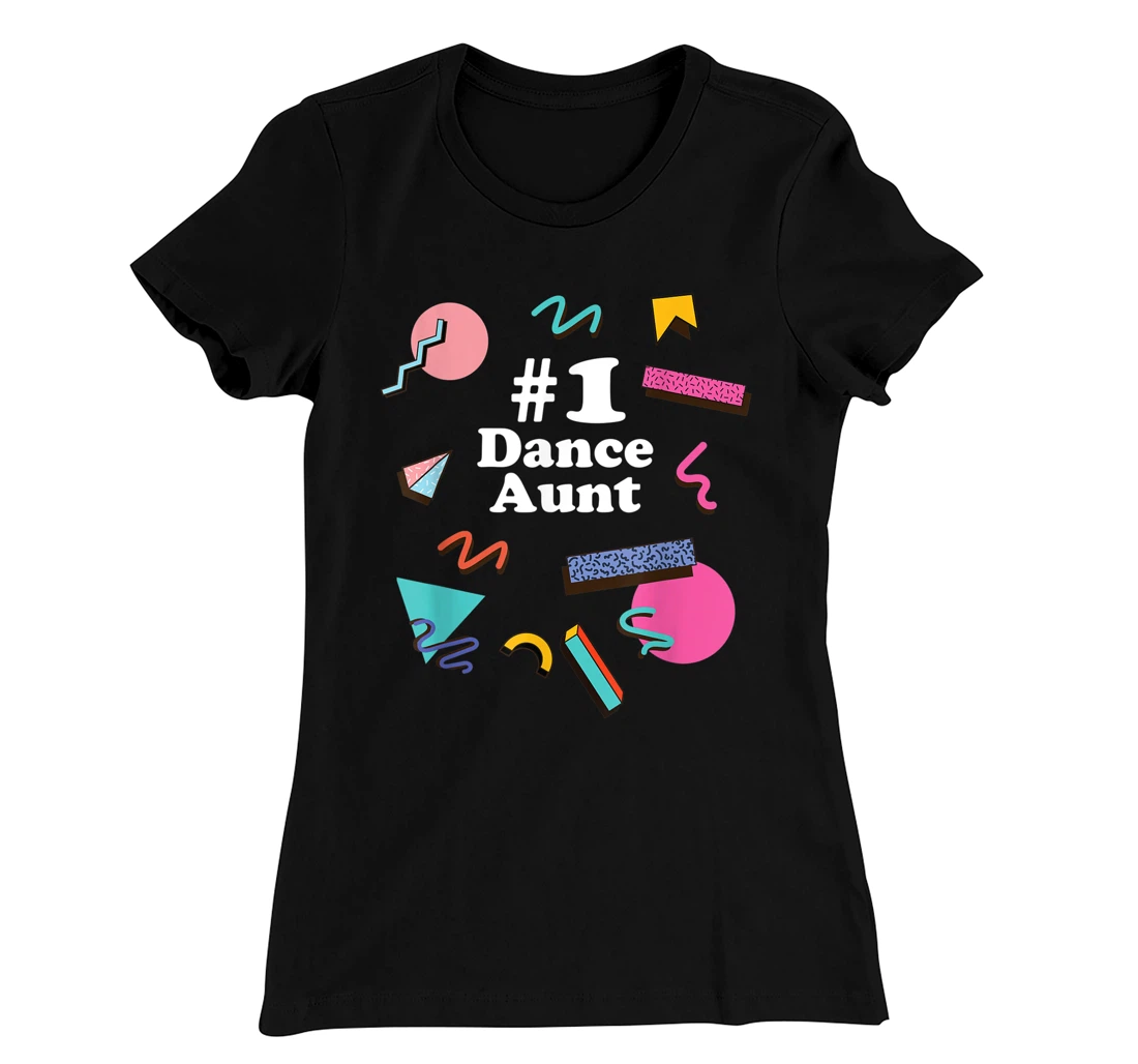 Dance Aunt, Cute Retro 80s 1980s Style T-Shirt, Women T-Shirt