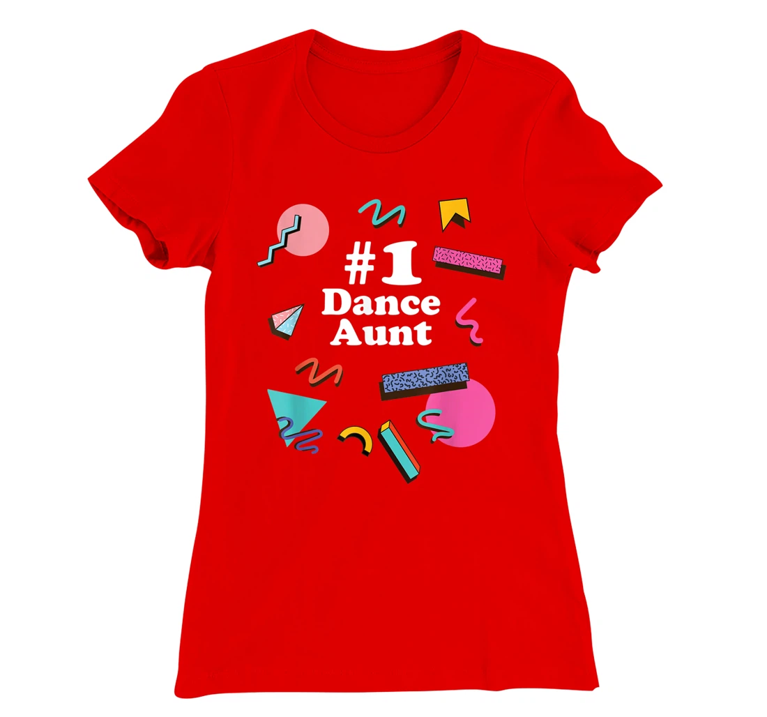 Dance Aunt, Cute Retro 80s 1980s Style T-Shirt, Women T-Shirt