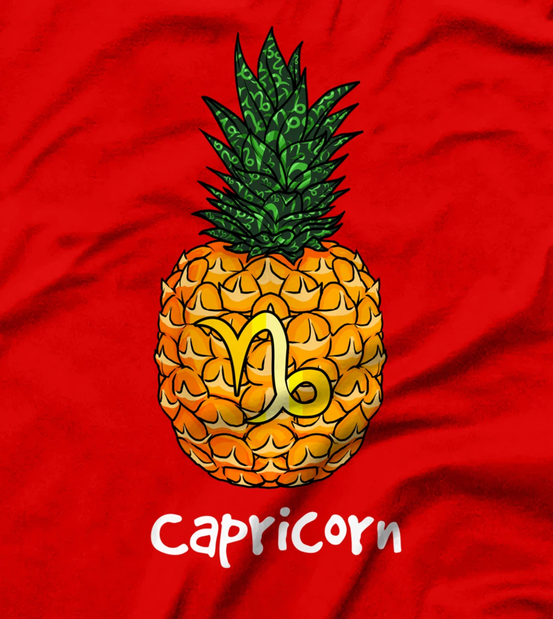 Capricorn Pineapple Zodiac Sign for Women Men T-Shirt