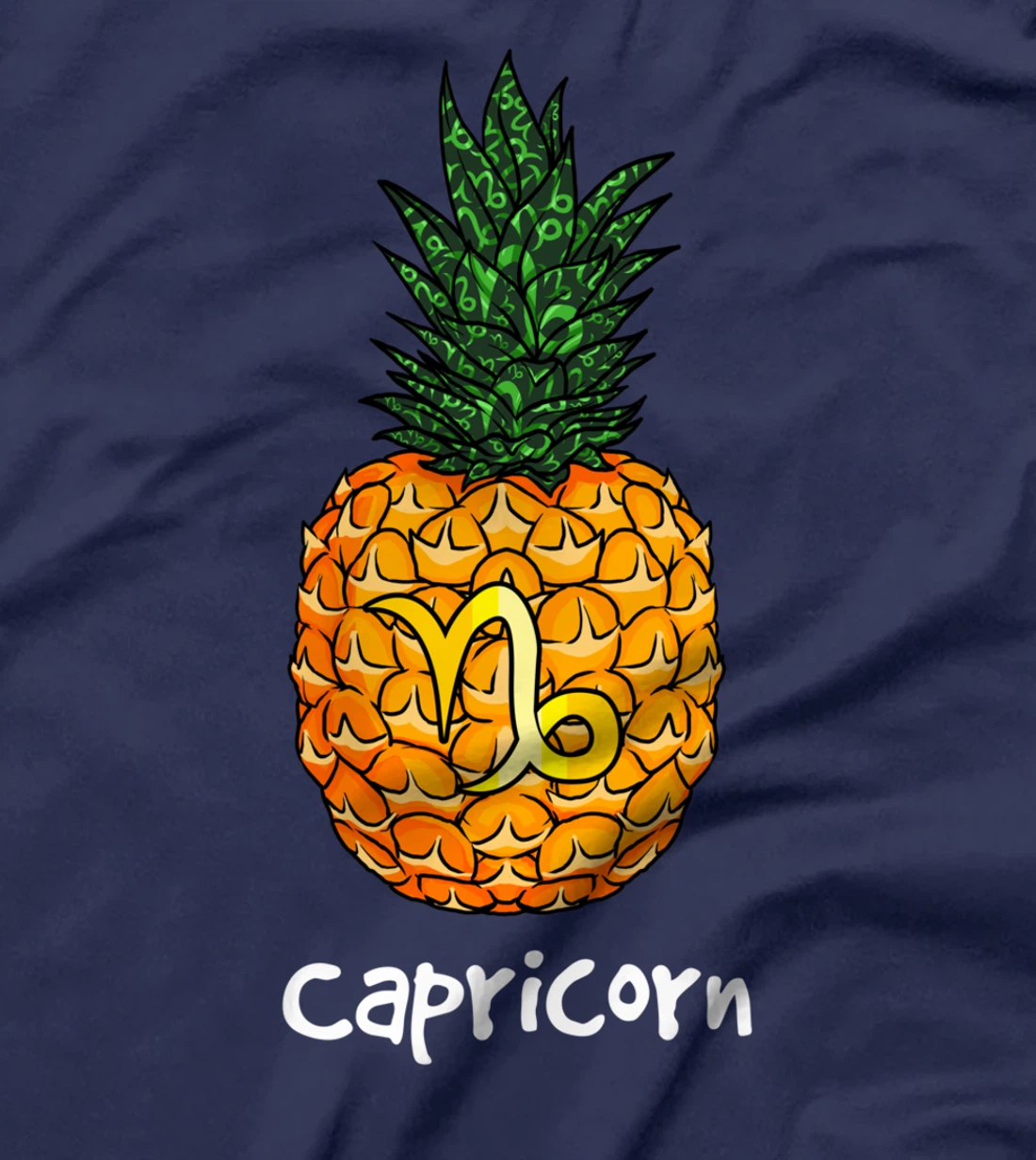 Capricorn Pineapple Zodiac Sign for Women Men T-Shirt