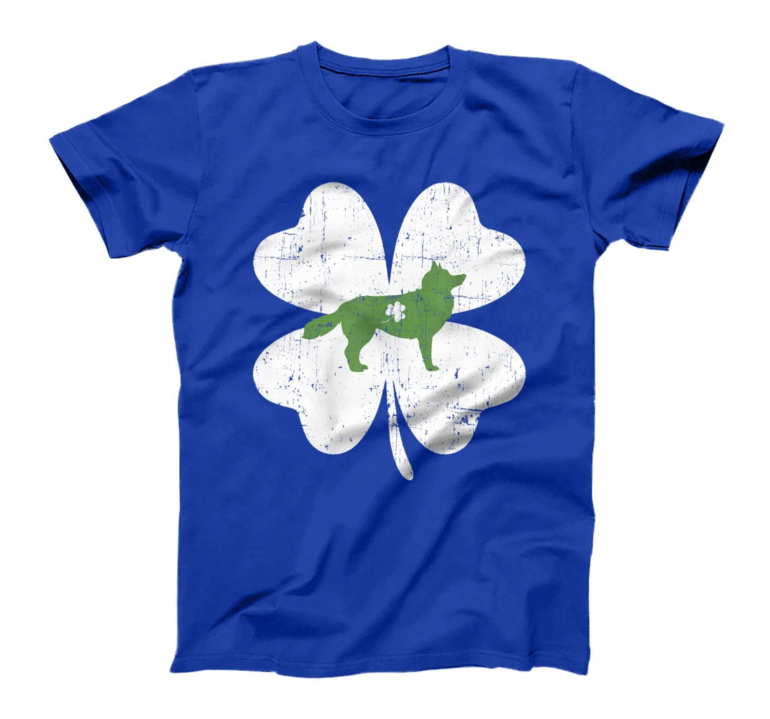 Husky St Patricks Day Lover Irish Shamrock Dog Loves T-Shirt