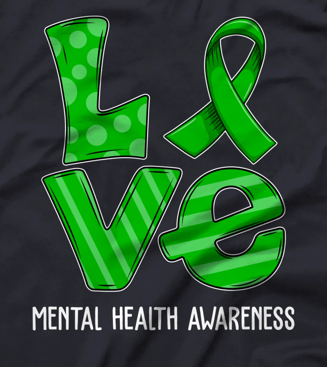 Love Cartoon Support Mental Health Awareness 2022 T-Shirt