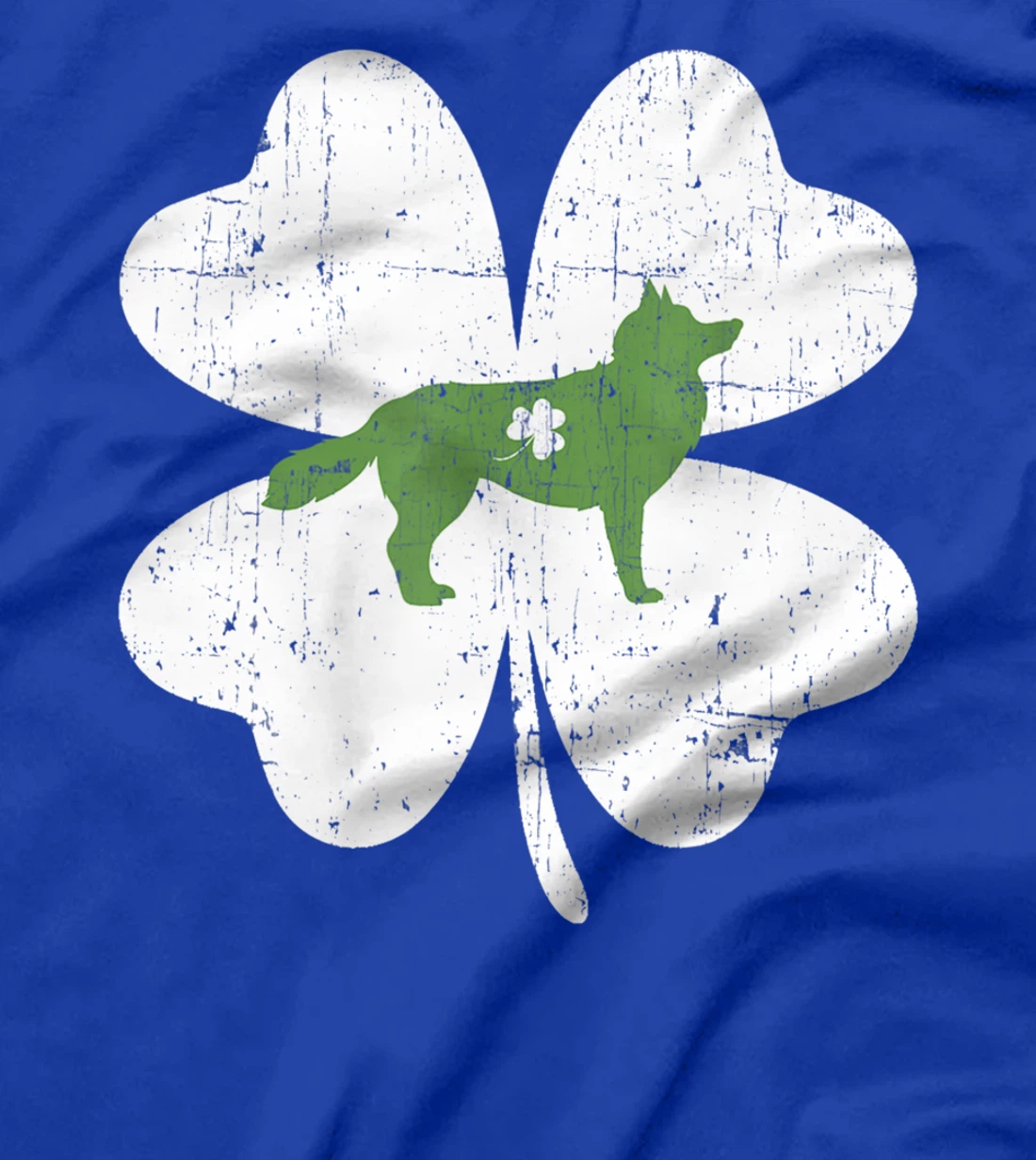 Husky St Patricks Day Lover Irish Shamrock Dog Loves T-Shirt