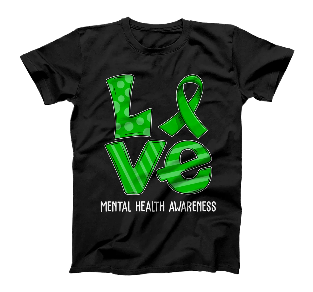 Love Cartoon Support Mental Health Awareness 2022 T-Shirt