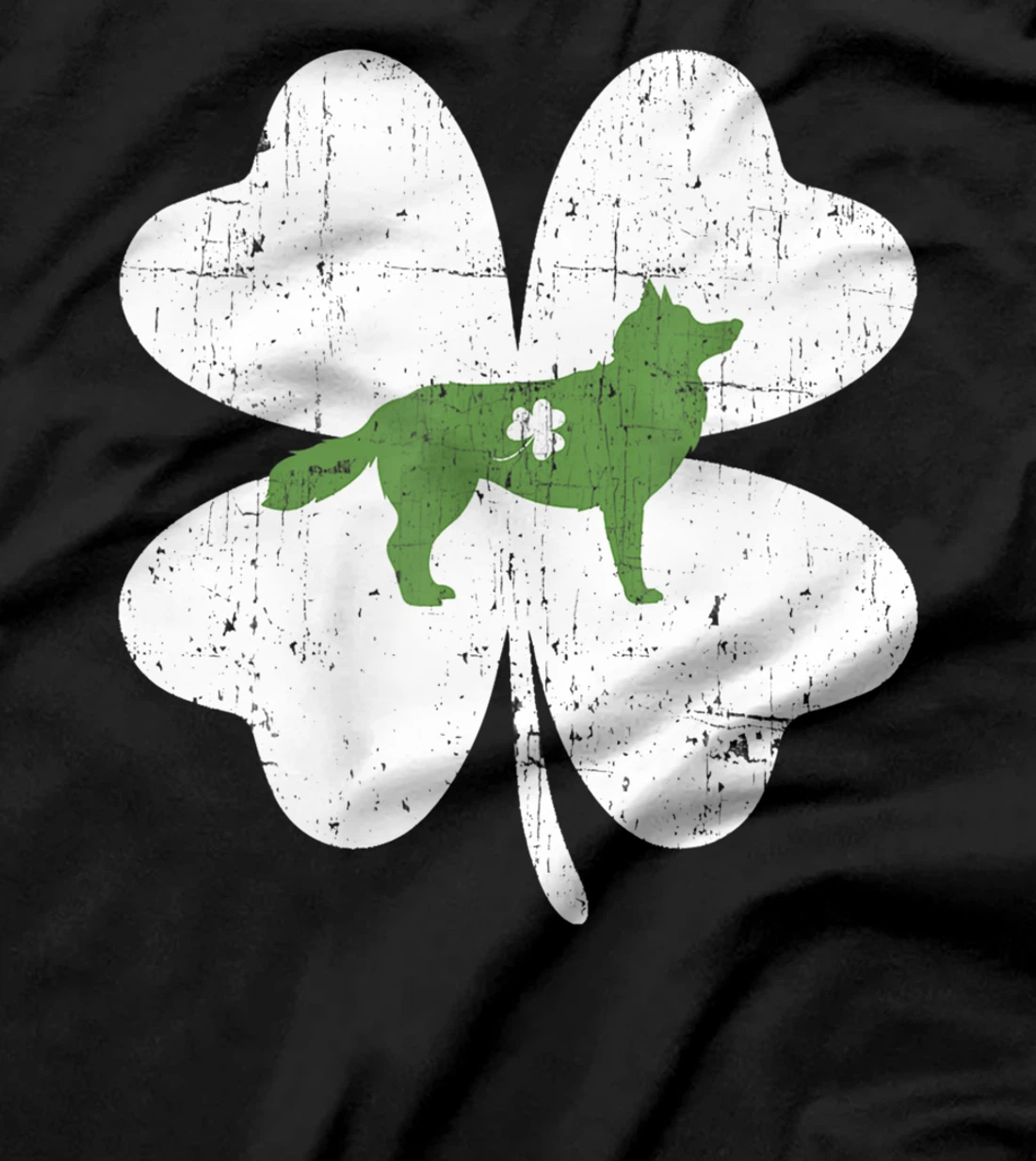 Husky St Patricks Day Lover Irish Shamrock Dog Loves T-Shirt