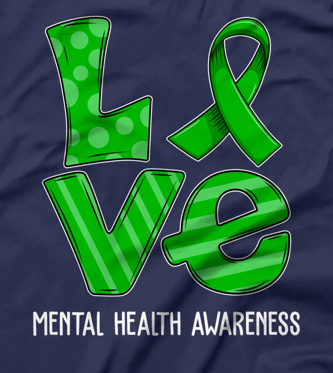 Love Cartoon Support Mental Health Awareness 2022 T-Shirt