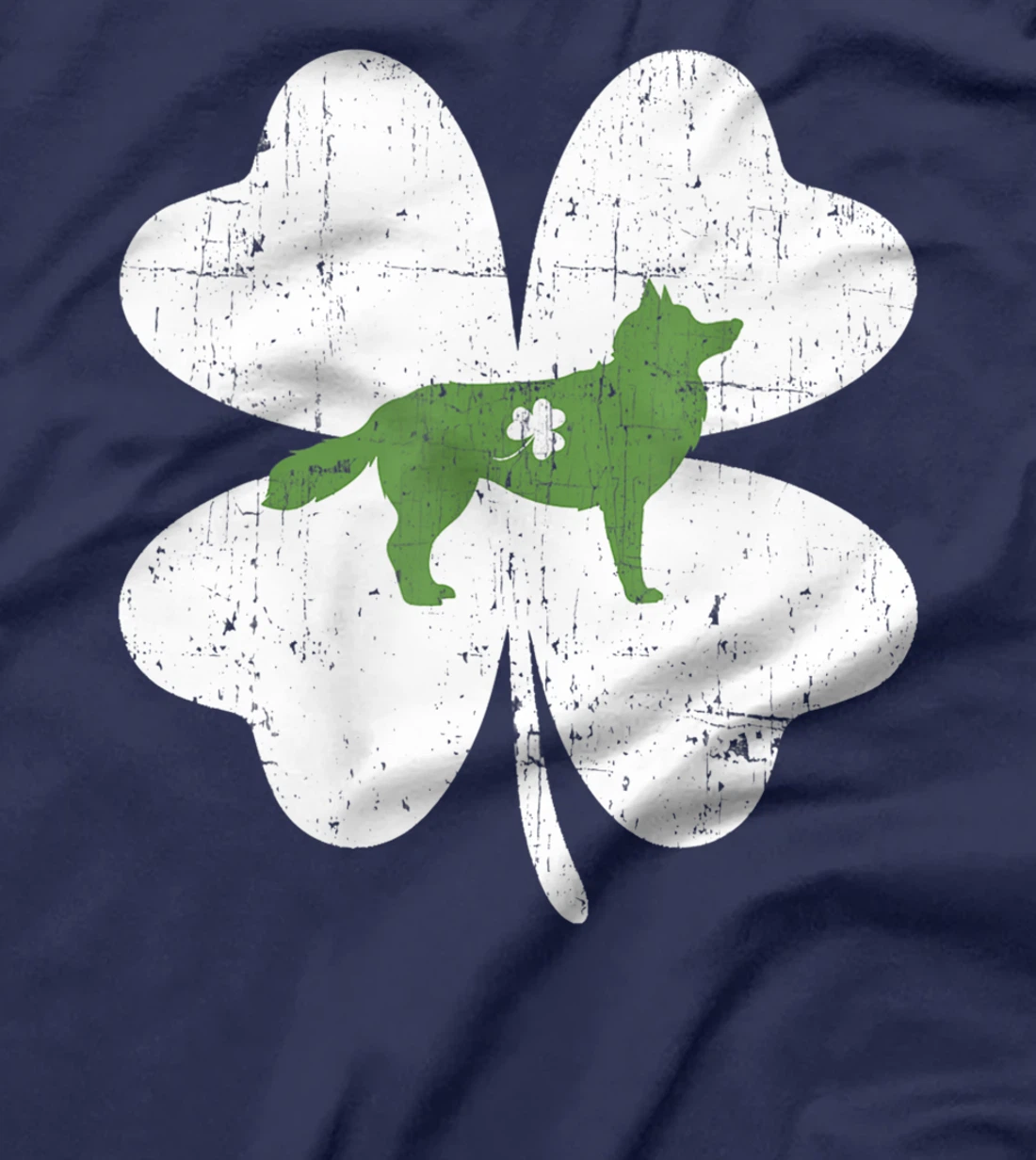 Husky St Patricks Day Lover Irish Shamrock Dog Loves T-Shirt