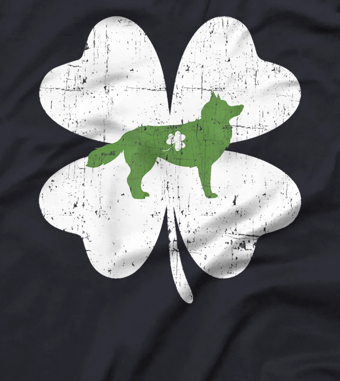 Husky St Patricks Day Lover Irish Shamrock Dog Loves T-Shirt