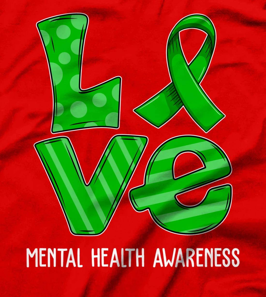 Love Cartoon Support Mental Health Awareness 2022 T-Shirt