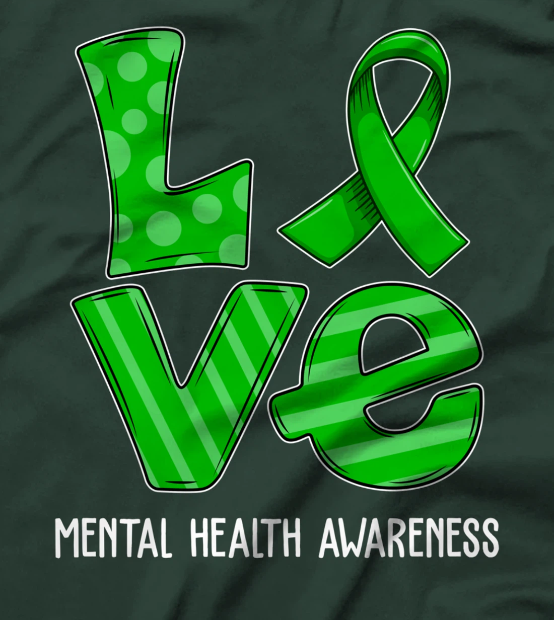 Love Cartoon Support Mental Health Awareness 2022 T-Shirt