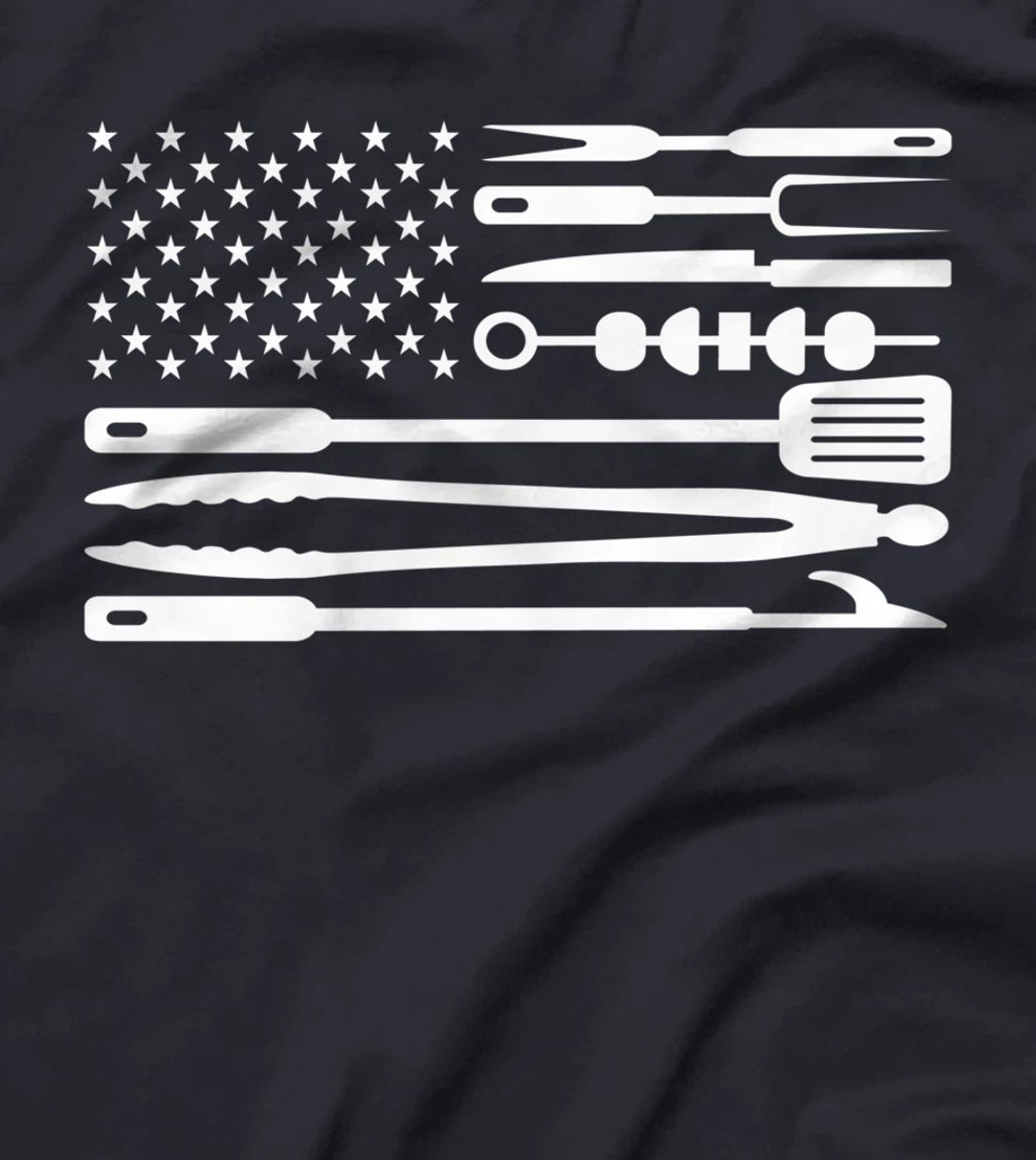BBQ Tools Grill American Flag Patriotic Chef Grilling T-Shirt