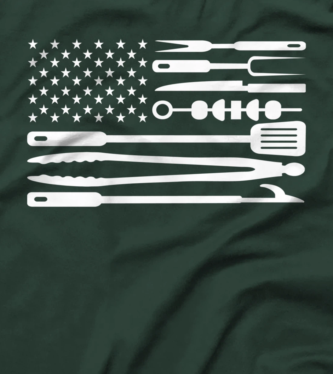BBQ Tools Grill American Flag Patriotic Chef Grilling T-Shirt