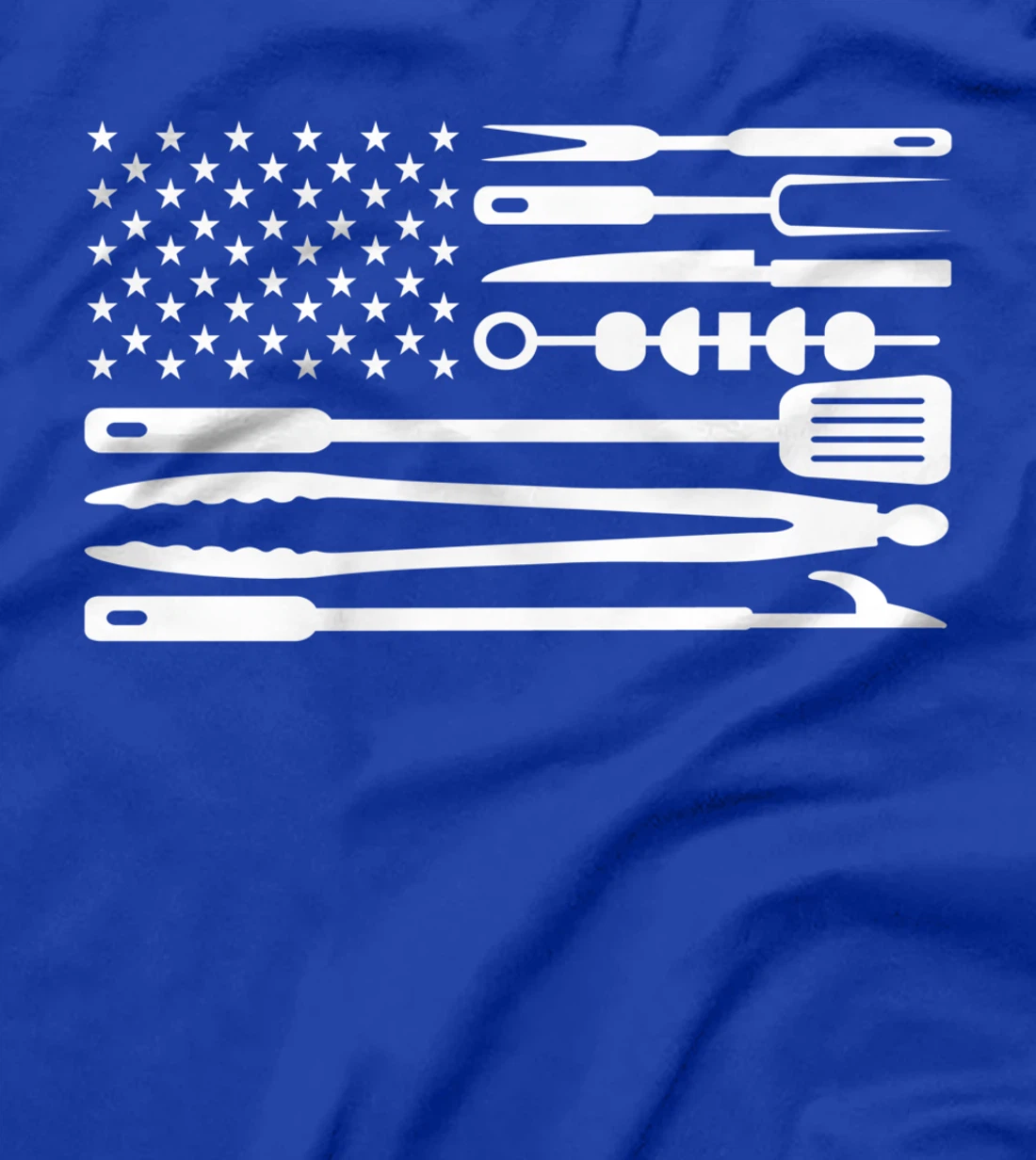 BBQ Tools Grill American Flag Patriotic Chef Grilling T-Shirt