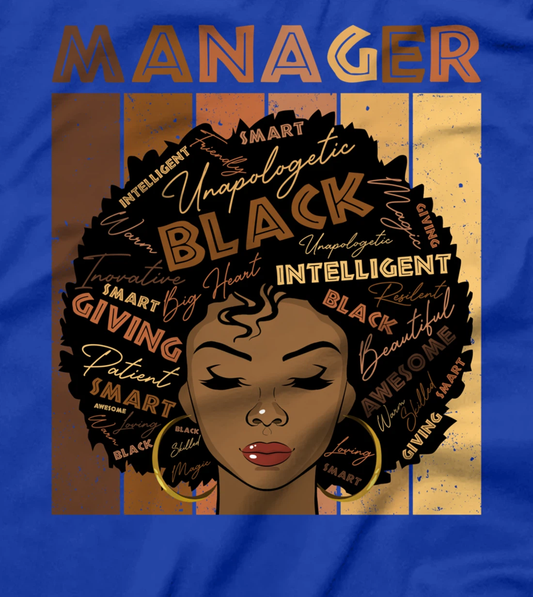 Melanin Manager Afro Hair Black History Month T-Shirt