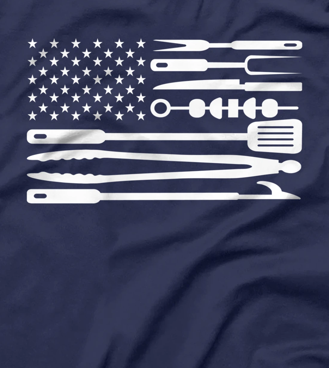 BBQ Tools Grill American Flag Patriotic Chef Grilling T-Shirt