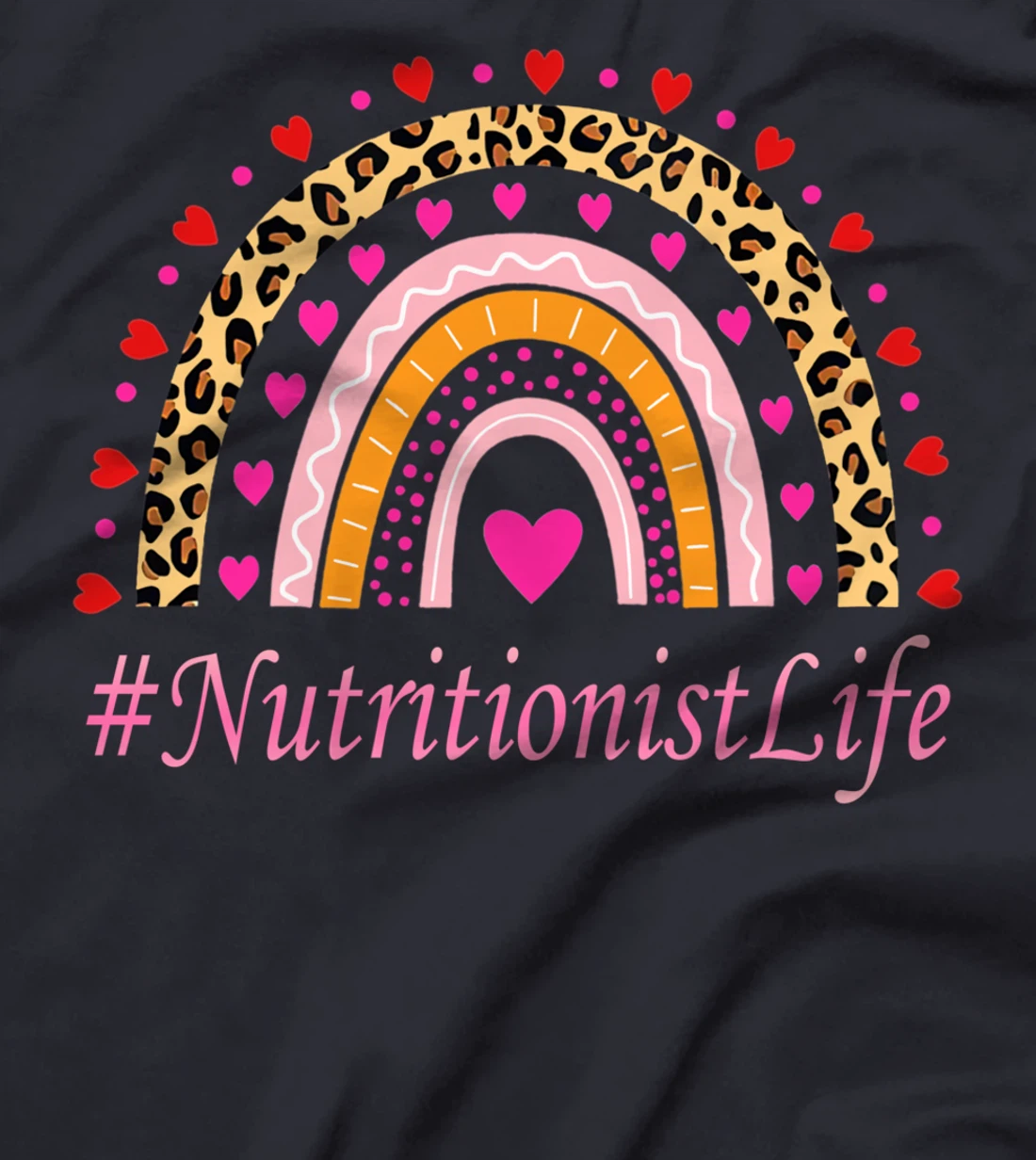 Nutritionist Nurse Leopard Rainbow NURSE'S WEEK T-Shirt