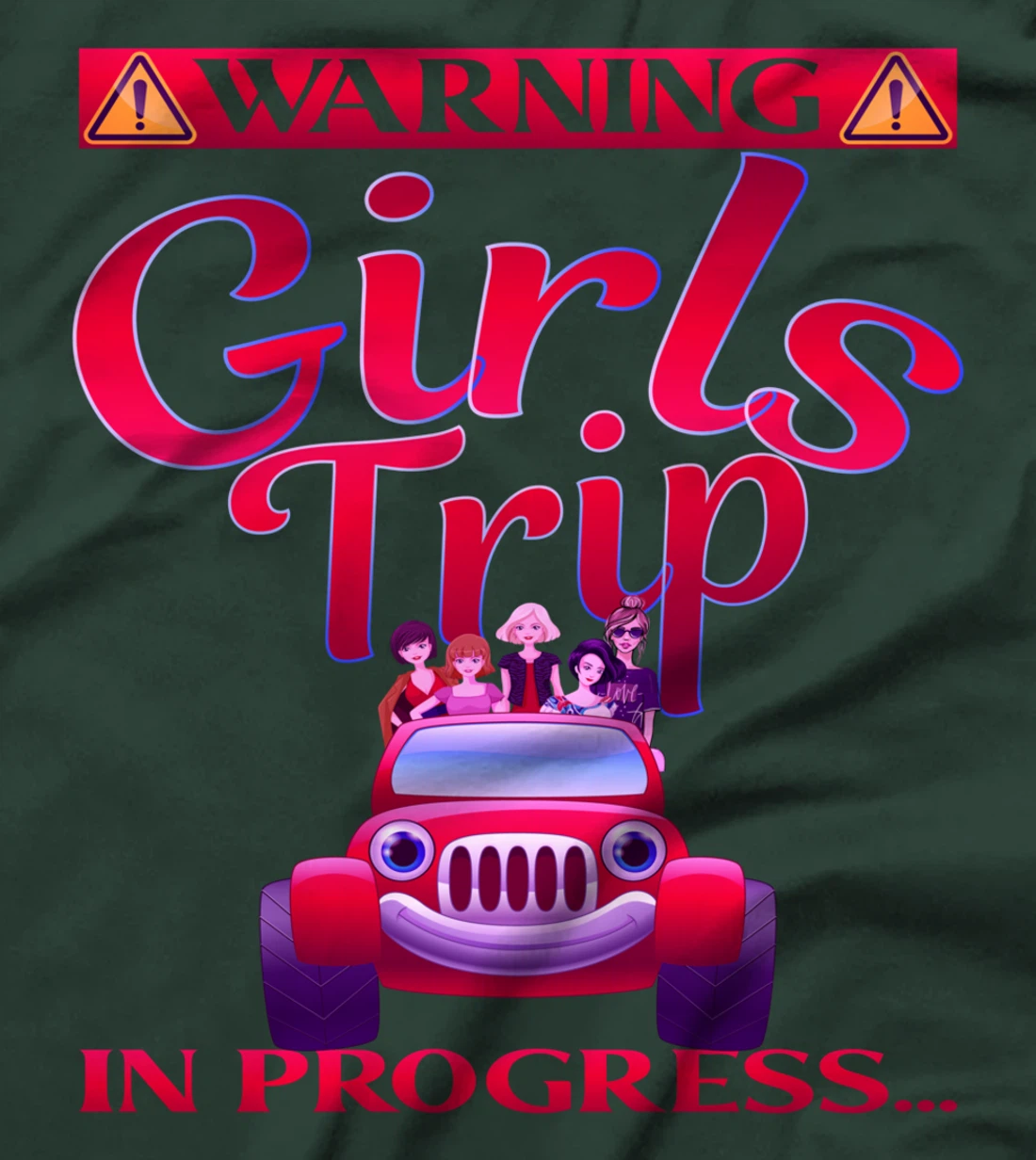 warning girls trip in progress vacay girls weekend Travel T-Shirt
