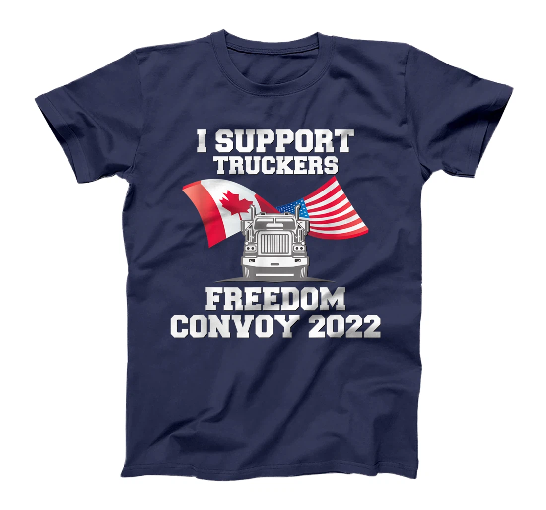 I Support Canada Flag Trucker Freedom Convoy 2022 T-Shirt