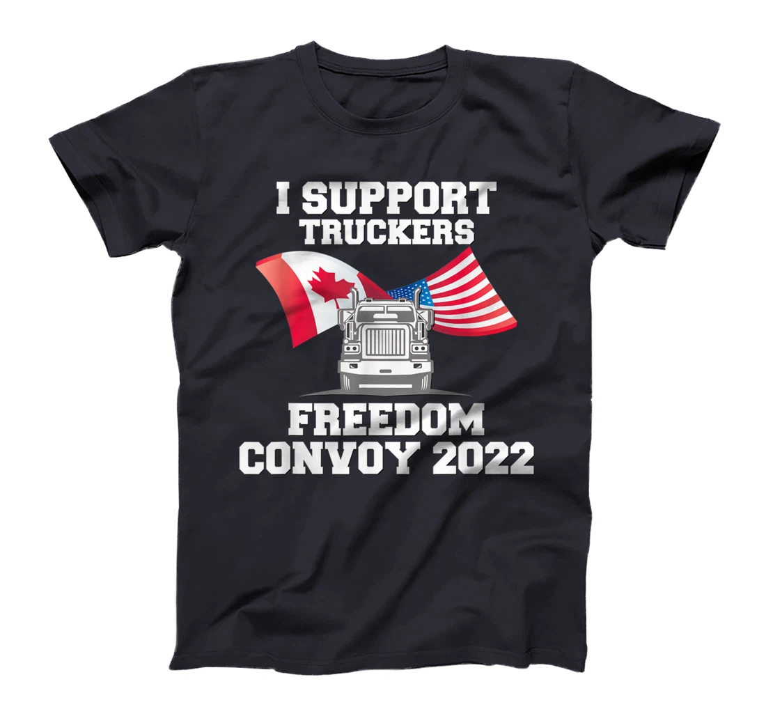 I Support Canada Flag Trucker Freedom Convoy 2022 T-Shirt