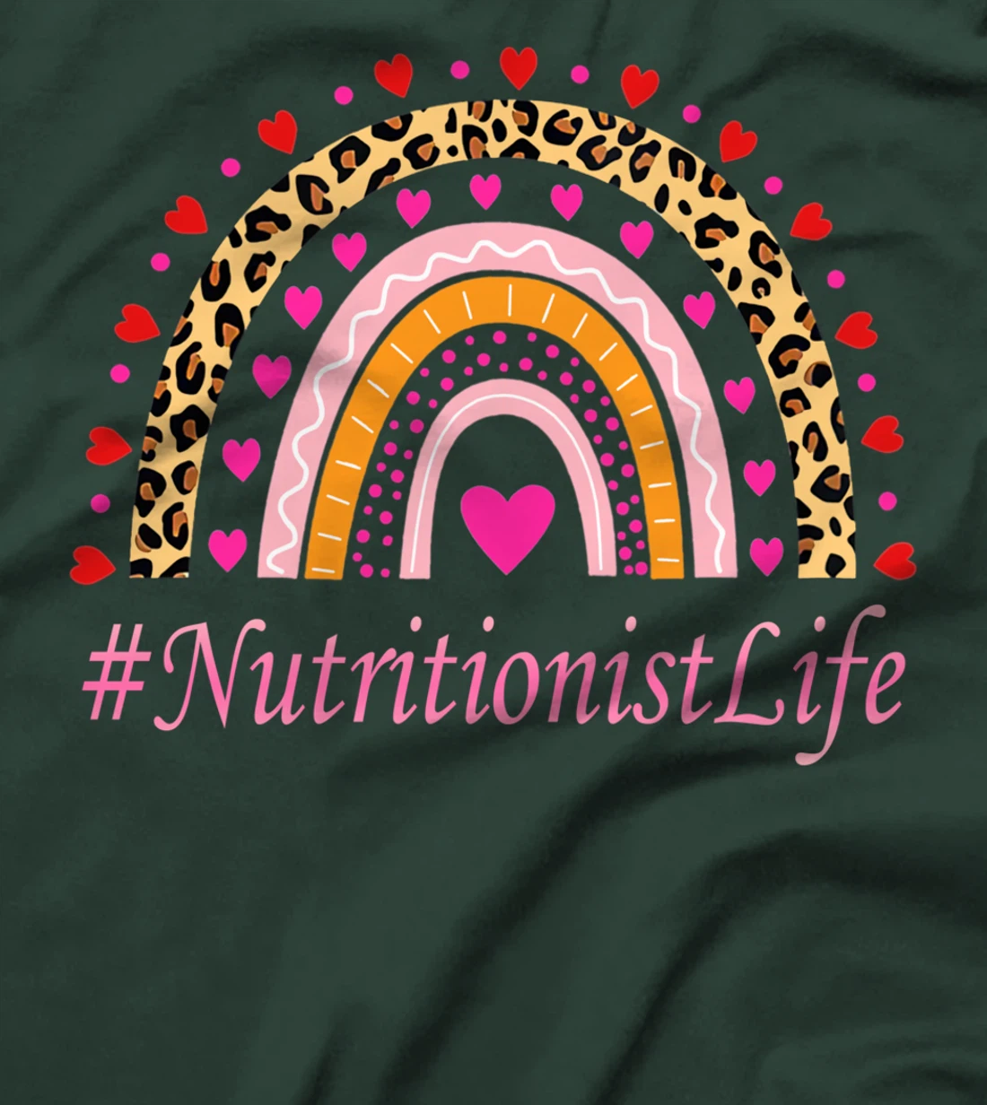 Nutritionist Nurse Leopard Rainbow NURSE'S WEEK T-Shirt