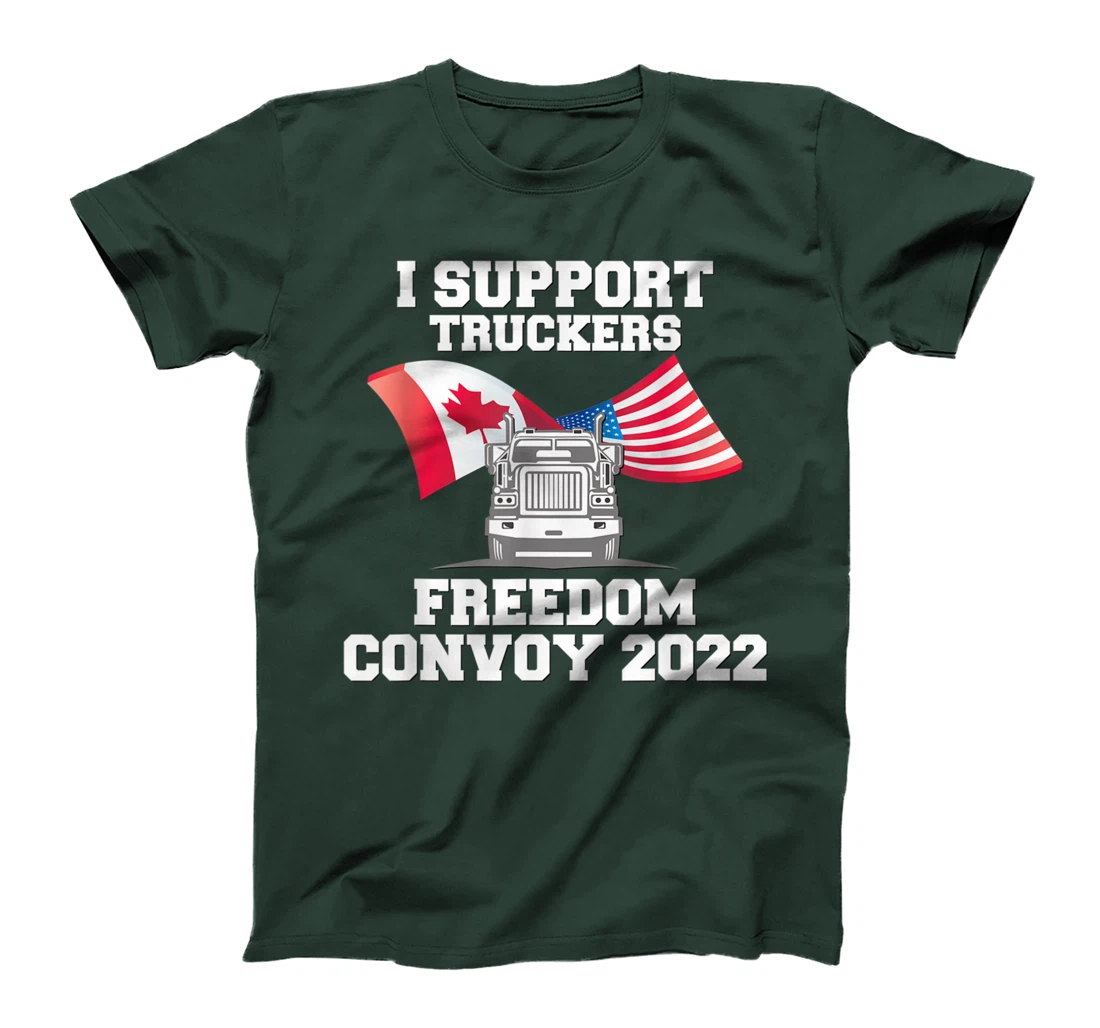 I Support Canada Flag Trucker Freedom Convoy 2022 T-Shirt