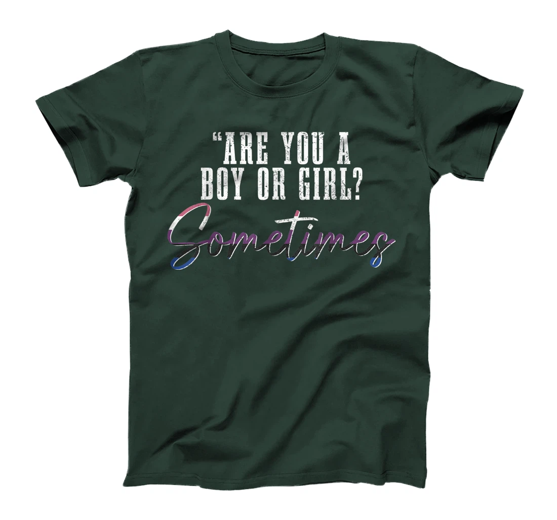 Genderfluid Boy Or Girl? Sometimes Funny LGBTQ Pride T-Shirt, Women T-Shirt