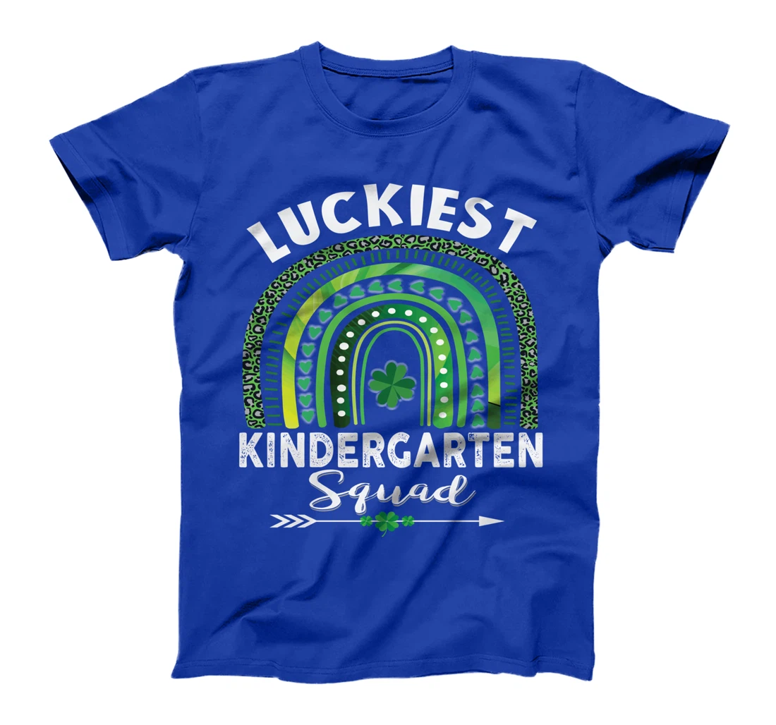 St Patrick Day Teacher Gift Cute Luckiest Kindergarten Squad T-Shirt