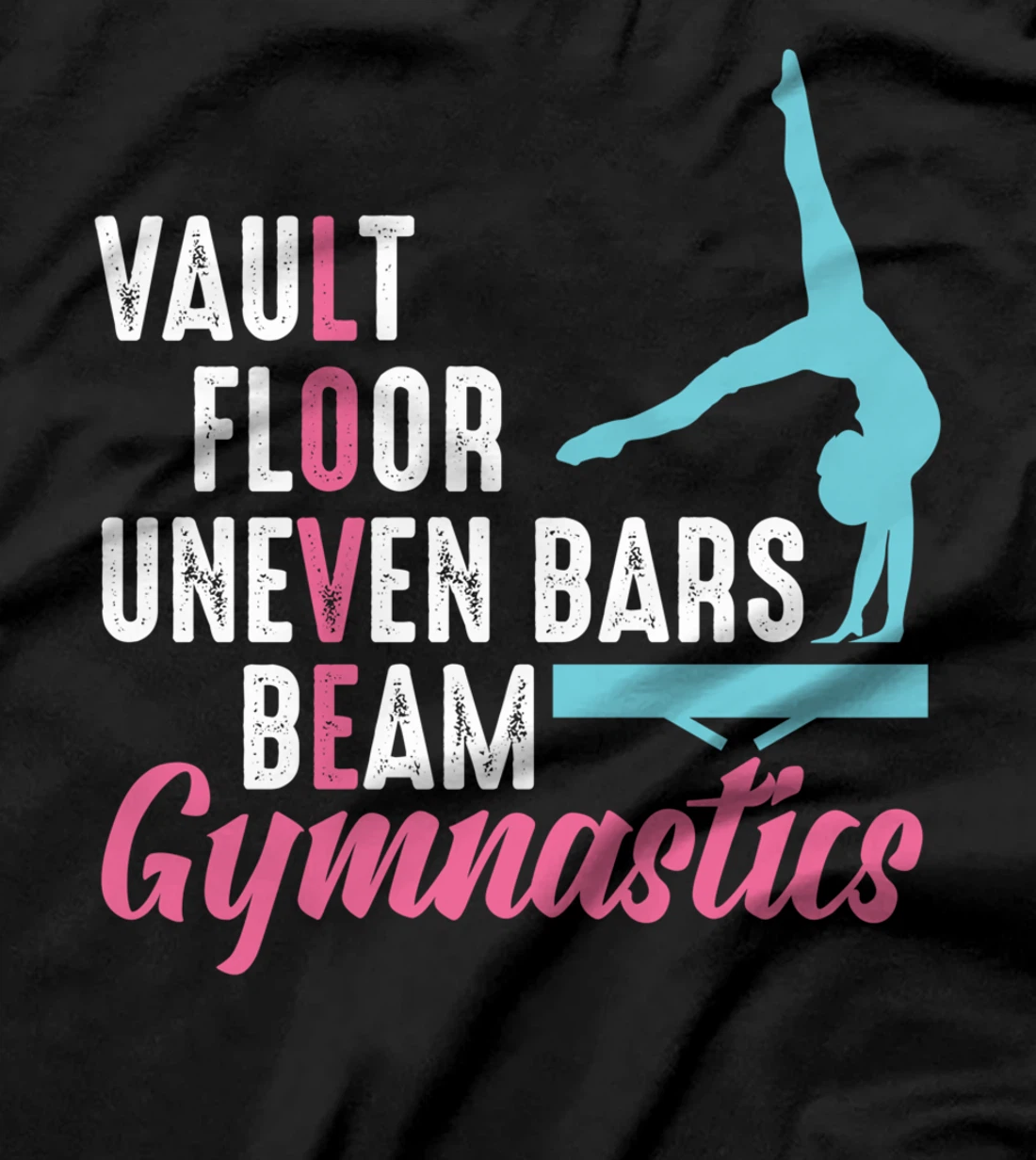 Gymnast Gymnastics Beam Cartwheel Handspring Dancer Tumbling T-Shirt