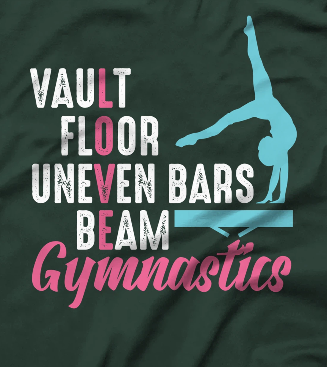 Gymnast Gymnastics Beam Cartwheel Handspring Dancer Tumbling T-Shirt