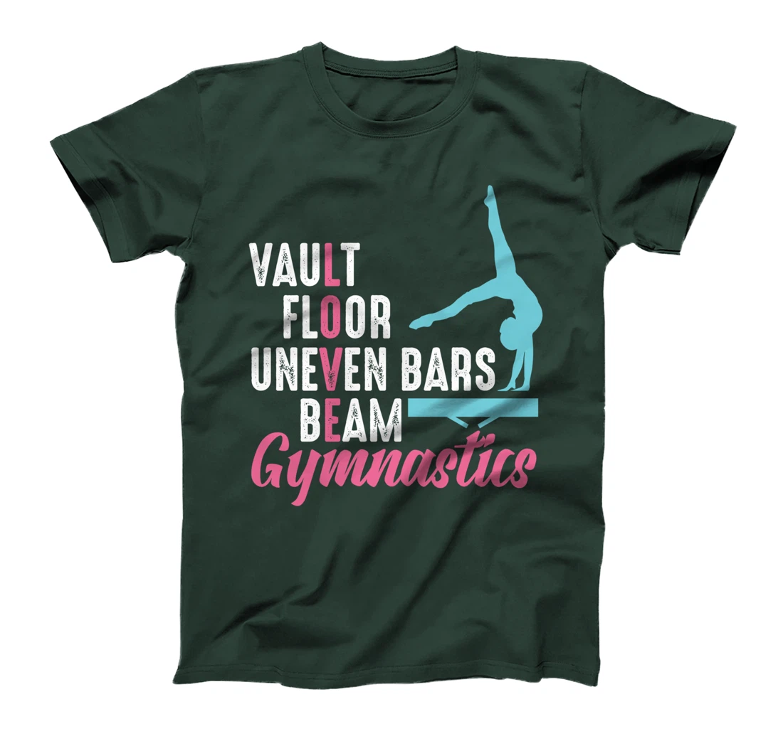 Gymnast Gymnastics Beam Cartwheel Handspring Dancer Tumbling T-Shirt