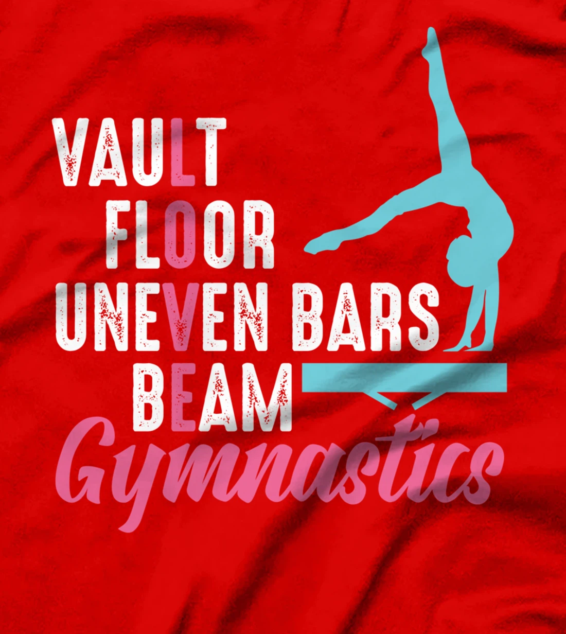 Gymnast Gymnastics Beam Cartwheel Handspring Dancer Tumbling T-Shirt