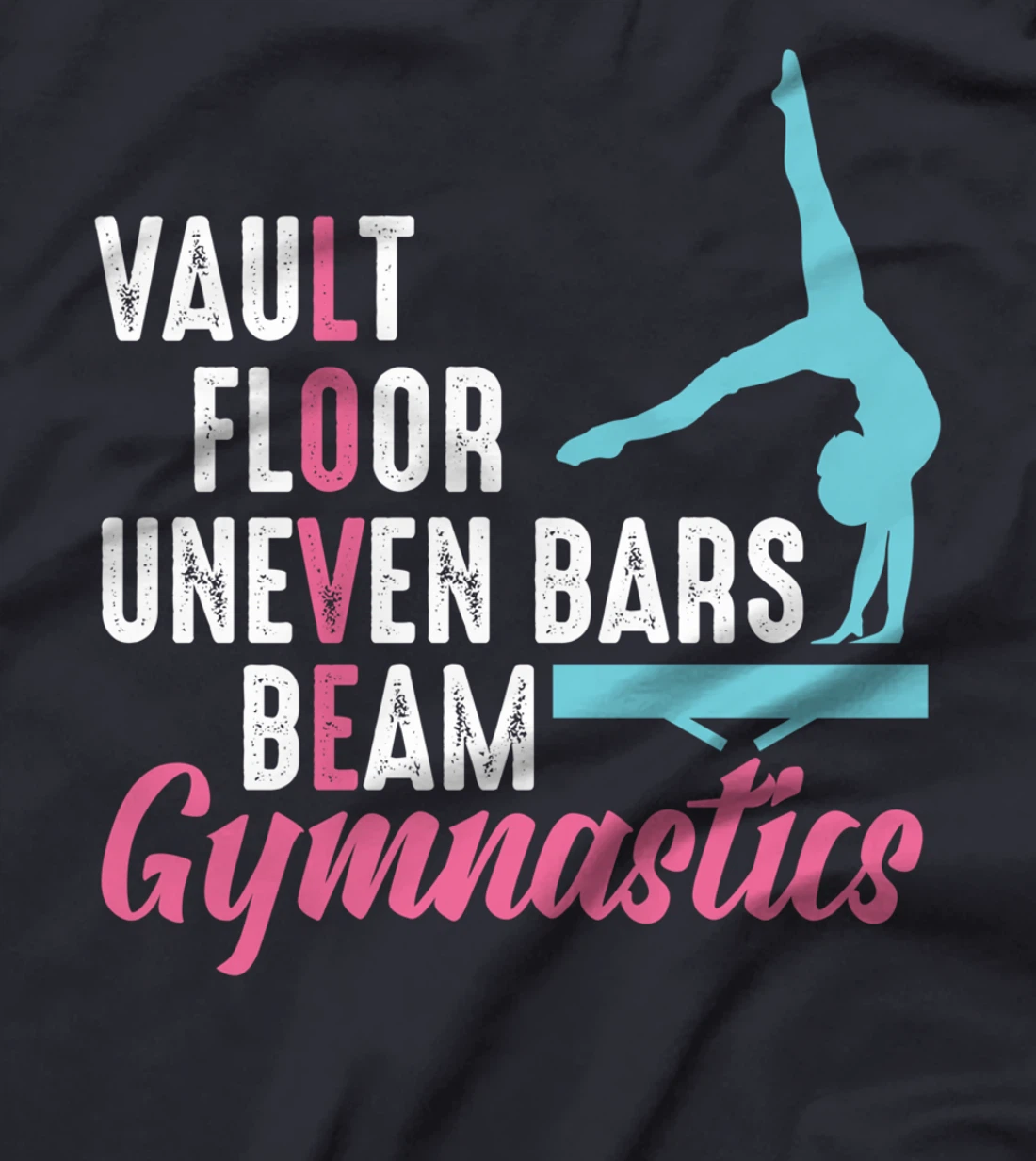 Gymnast Gymnastics Beam Cartwheel Handspring Dancer Tumbling T-Shirt