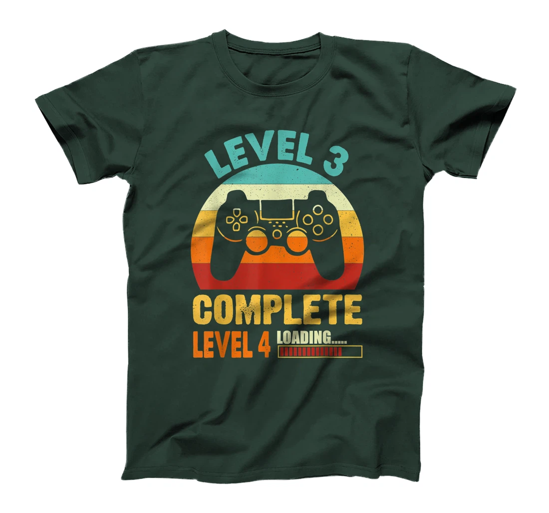 Vintage Level 3 Complete Level 4 Loading Funny Video Gamer T-Shirt, Kid T-Shirt and Women T-Shirt