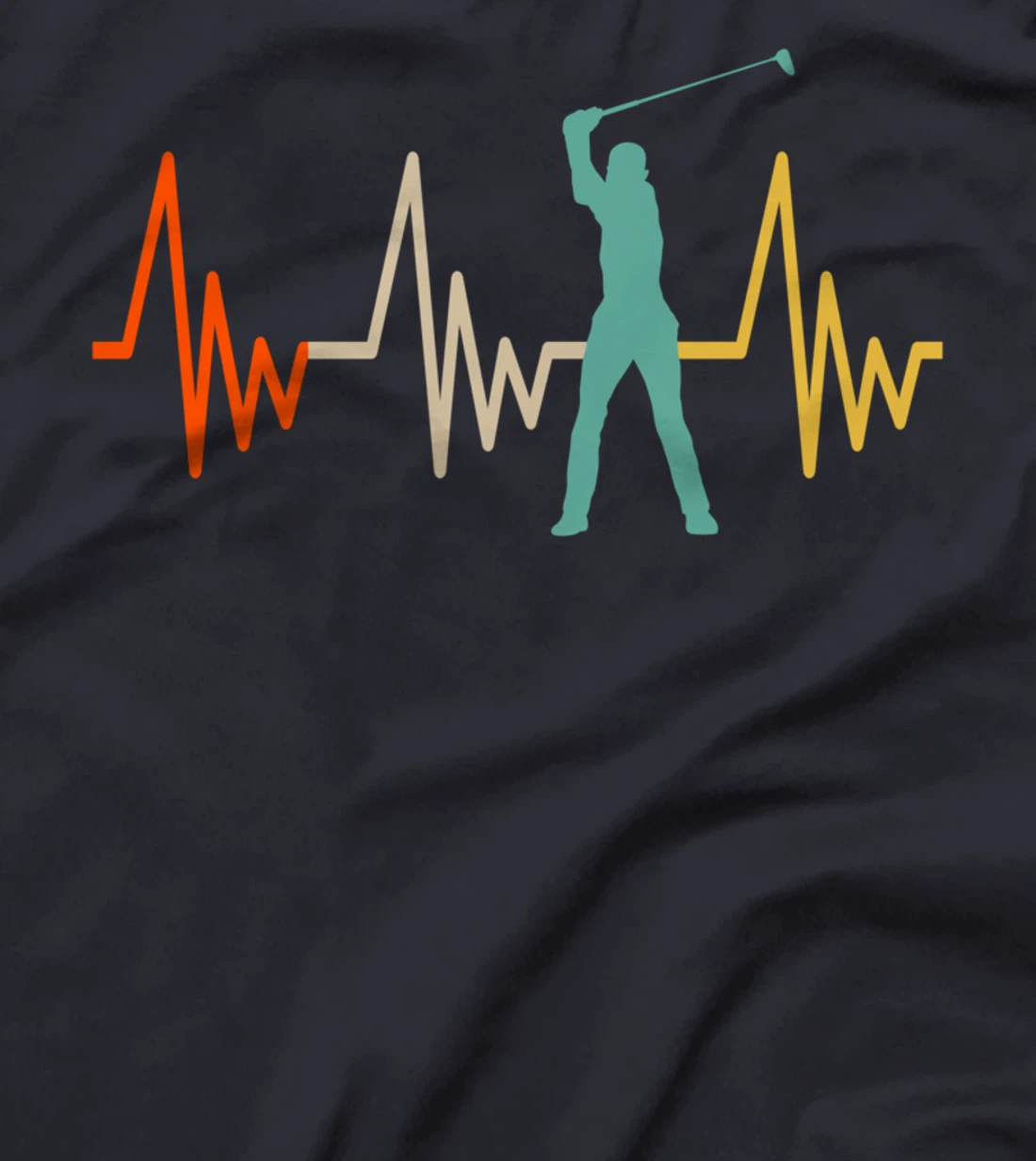 Heartline Sports Golf Swing Golfing Love Heartbeats Lifeline T-Shirt