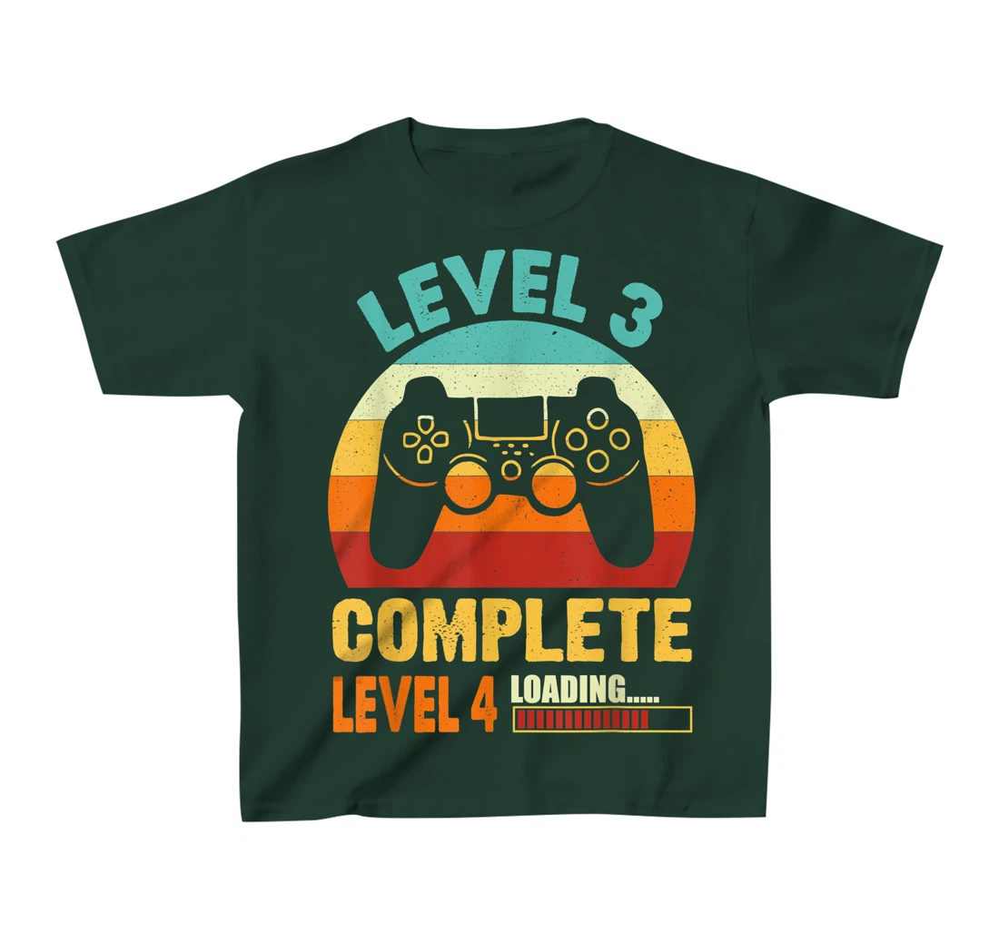 Vintage Level 3 Complete Level 4 Loading Funny Video Gamer T-Shirt, Kid T-Shirt and Women T-Shirt