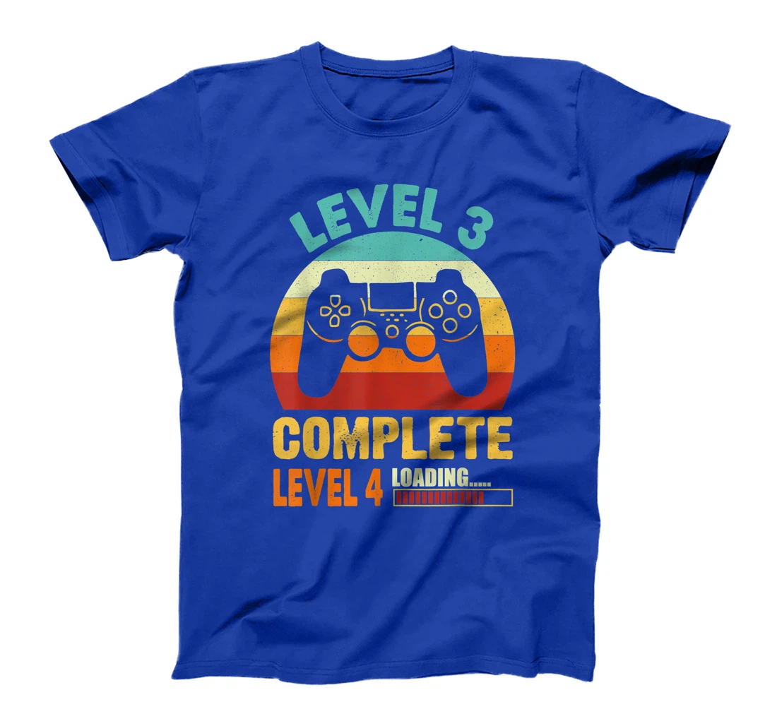 Vintage Level 3 Complete Level 4 Loading Funny Video Gamer T-Shirt, Kid T-Shirt and Women T-Shirt