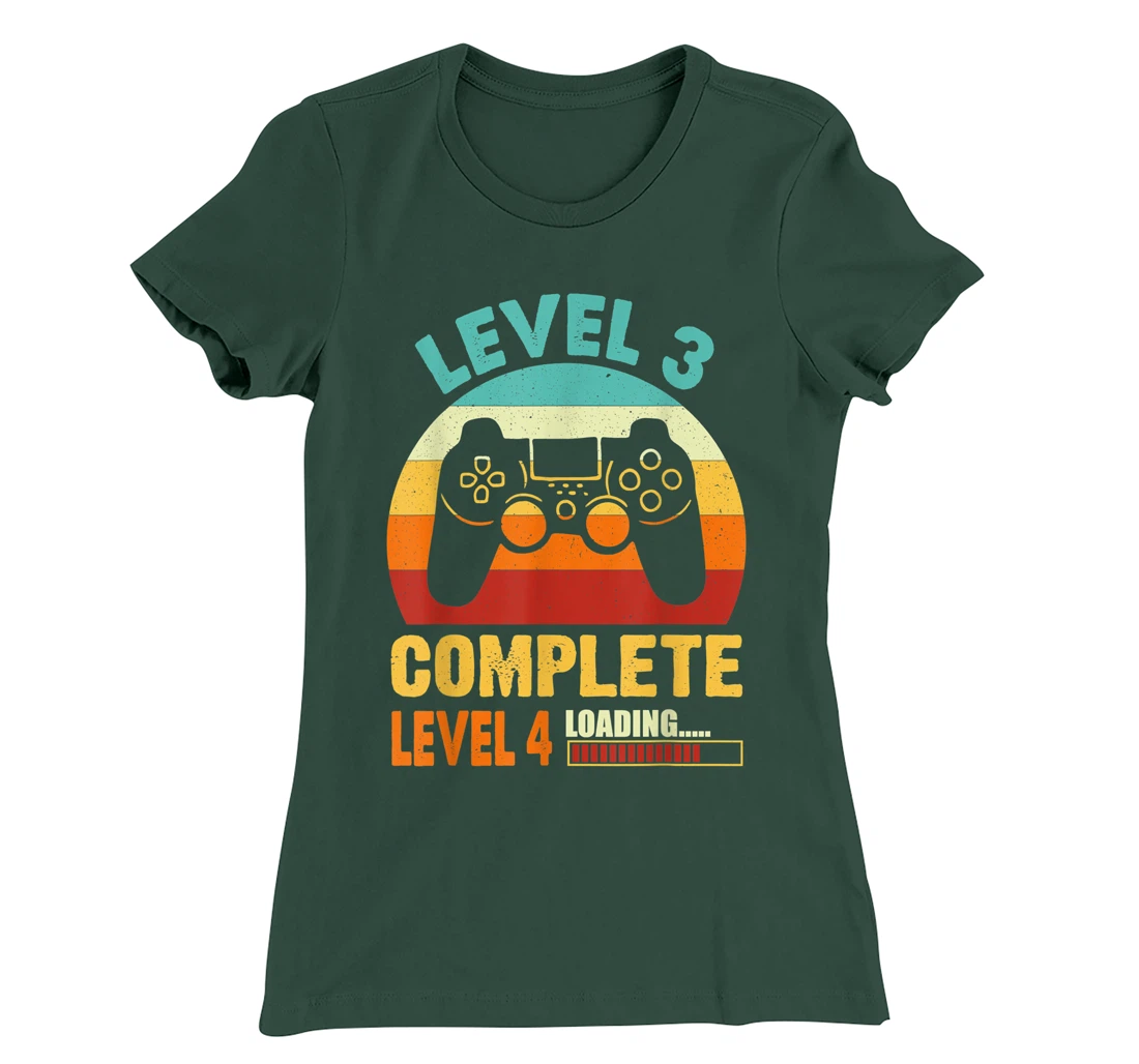 Vintage Level 3 Complete Level 4 Loading Funny Video Gamer T-Shirt, Kid T-Shirt and Women T-Shirt