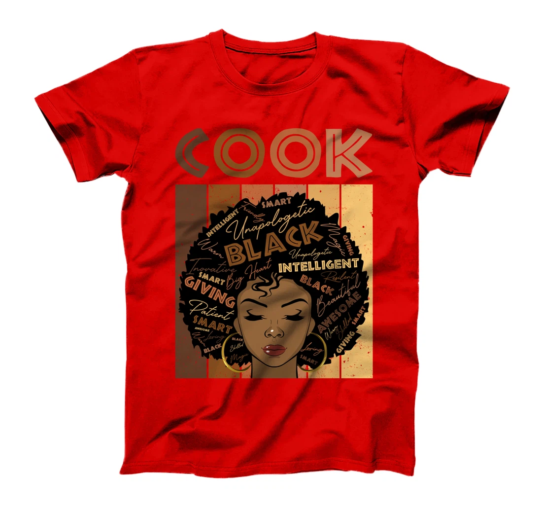 Melanin Cook Afro Hair Black History Month T-Shirt