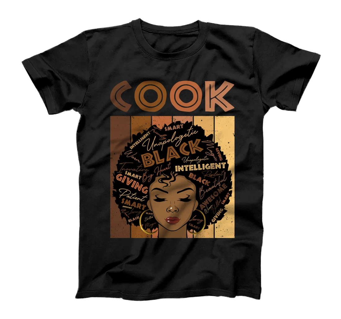 Melanin Cook Afro Hair Black History Month T-Shirt