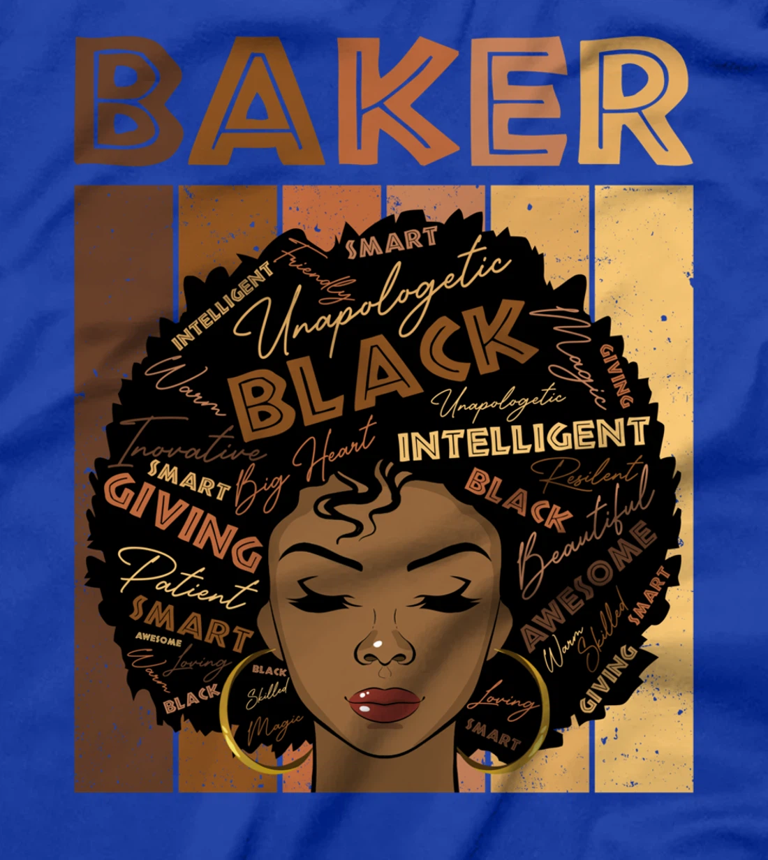 Melanin Baker Afro Hair Black History Month T-Shirt