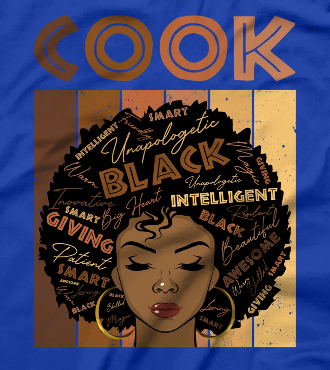 Melanin Cook Afro Hair Black History Month T-Shirt