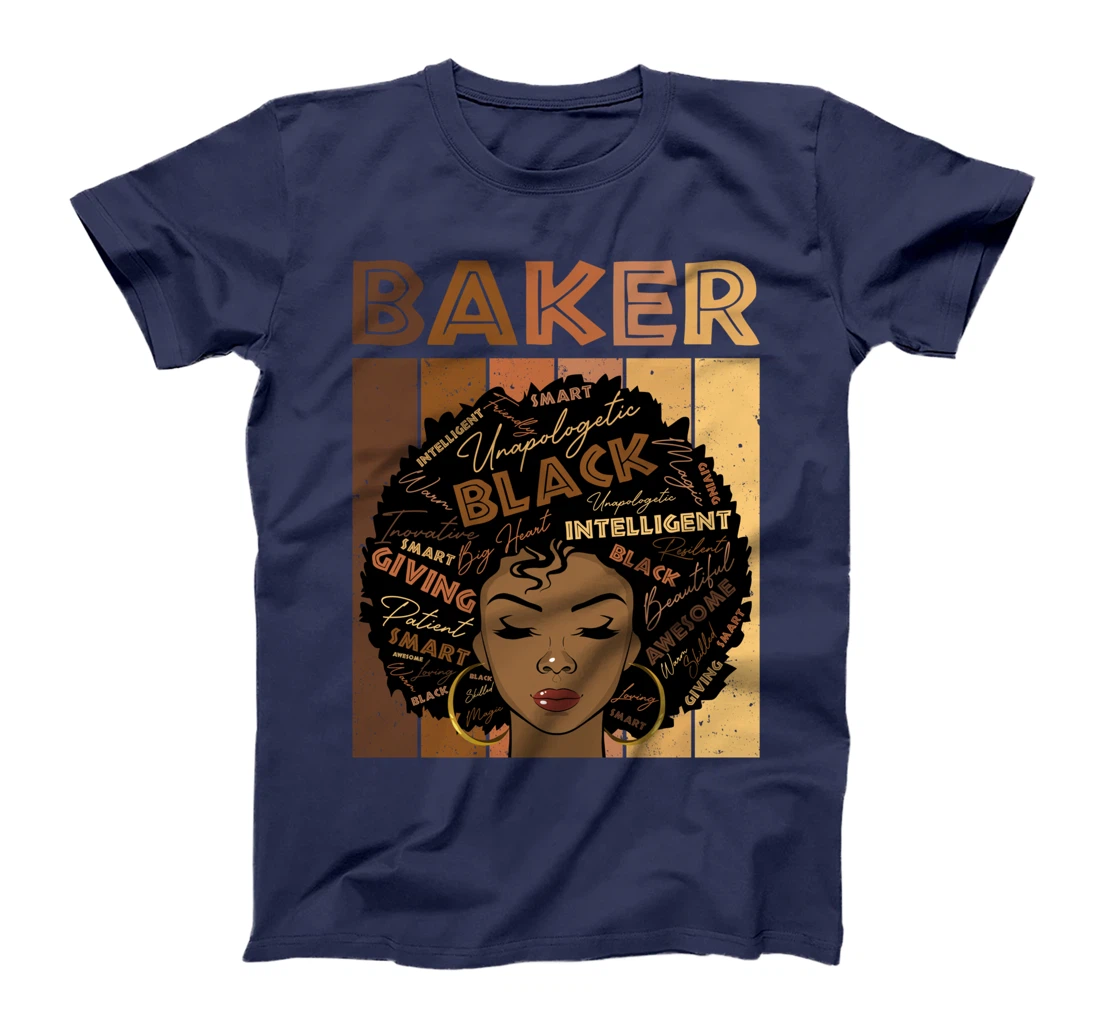 Melanin Baker Afro Hair Black History Month T-Shirt