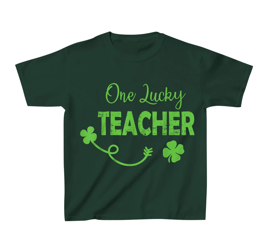 One Lucky Teacher St Patricks Day Shamrock Men Women Gifts T-Shirt, Kid T-Shirt and Women T-Shirt
