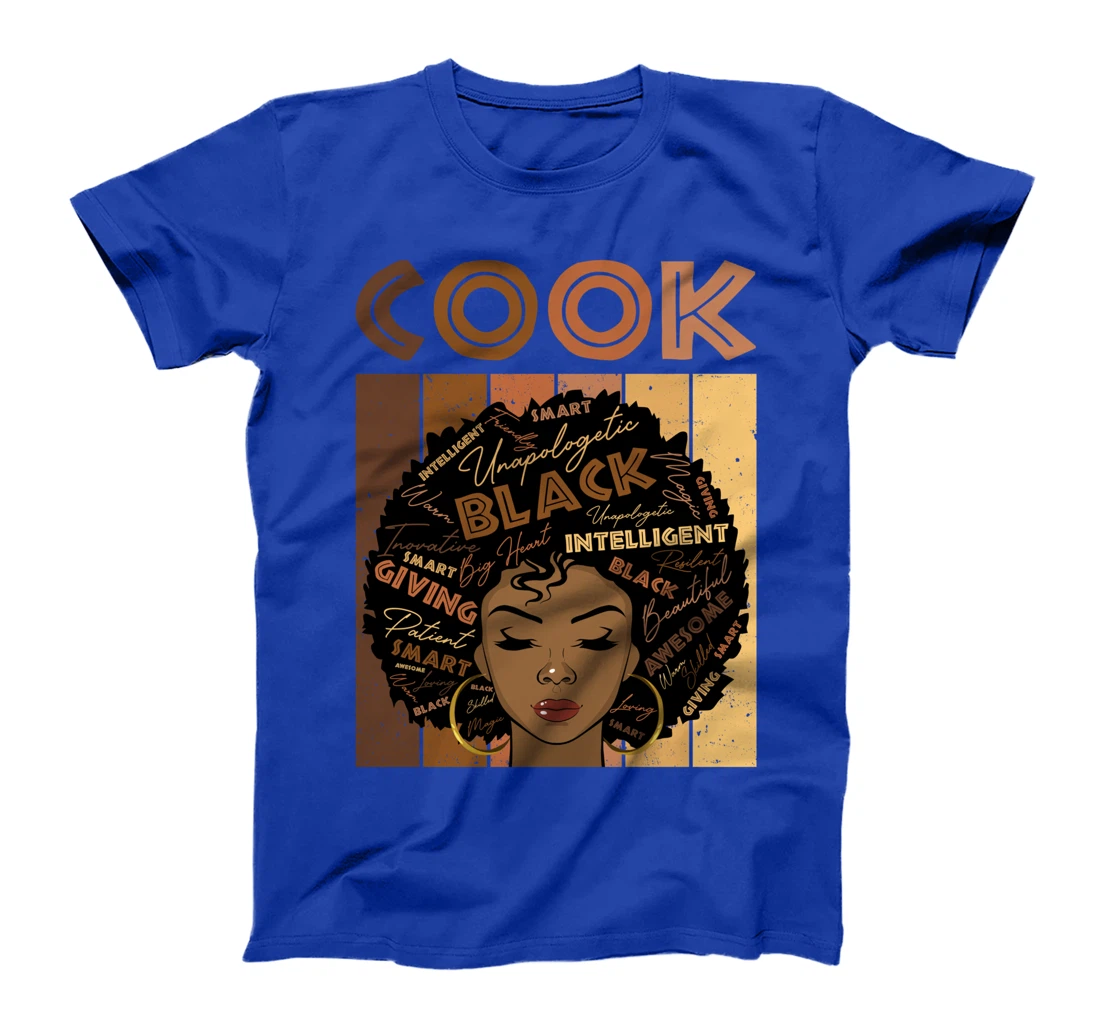 Melanin Cook Afro Hair Black History Month T-Shirt