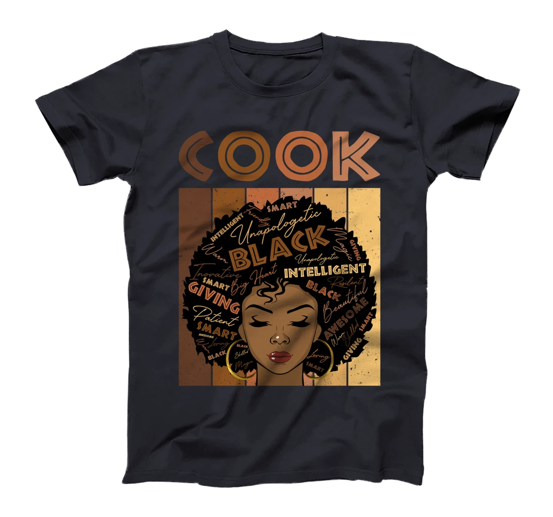 Melanin Cook Afro Hair Black History Month T-Shirt